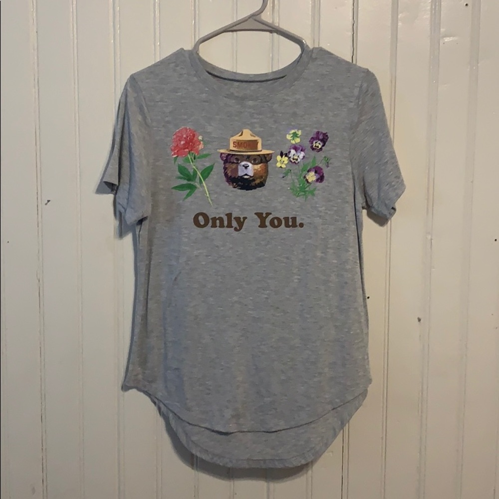 Gray Smokey the Bear shirt